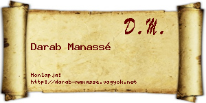 Darab Manassé névjegykártya
